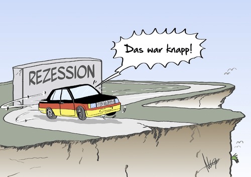 Cartoon: Rezession (medium) by Marcus Gottfried tagged rezession,deflation,inflation,wirtschaft,wachstum,abschwung,aufschwung,auto,mauer,beinahe,unfall,crash,glück,geschrammt,schramme,knapp,absturz,klippe,ende,marcus,gottfried,cartoon,karikatur,rezession,deflation,inflation,wirtschaft,wachstum,abschwung,aufschwung,auto,mauer,beinahe,unfall,crash,glück,geschrammt,schramme,knapp,absturz,klippe,ende,marcus,gottfried,cartoon,karikatur