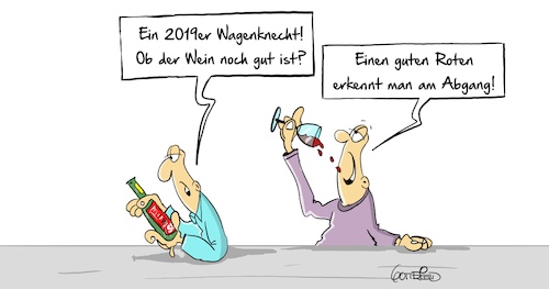 Cartoon: Roter Abgang (medium) by Marcus Gottfried tagged sarah,wagenknecht,abgang,aufstehen,bewegung,bündnis,rotwein,geschmack,sarah,wagenknecht,abgang,aufstehen,bewegung,bündnis,rotwein,geschmack