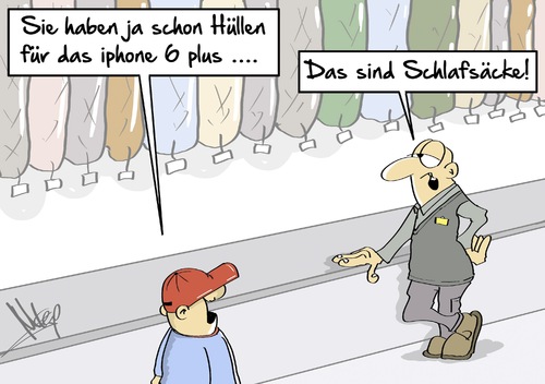 Cartoon: Schlafsack (medium) by Marcus Gottfried tagged schlafsack,outdoor,außen,draußen,übernachten,frei,hülle,größe,iphone,sechs,plus,riesig,groß,telefon,handy,mobilphone,verkäufer,ladenlokal,schutz,fallen,überraschung,marcus,gottfried,cartoon,karikatur,schlafsack,outdoor,außen,draußen,übernachten,frei,hülle,größe,iphone,sechs,plus,riesig,groß,telefon,handy,mobilphone,verkäufer,ladenlokal,schutz,fallen,überraschung,marcus,gottfried,cartoon,karikatur