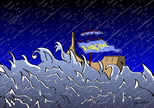 Cartoon: schwere See (medium) by Marcus Gottfried tagged karikatur,cartoon,gottfried,marcus,freude,ozean,meer,rettung,union,zerfall,hagel,regen,abschied,verloren,orkan,wind,seemann,steuermann,steuer,undenkbar,untergang,sturm,wetter,schwere,see,populismus,referendum,wahl,europa,eu,italien,italien,eu,europa,wahl,referendum,populismus,see,schwere,wetter,sturm,untergang,undenkbar,steuer,steuermann,seemann,wind,orkan,verloren,abschied,regen,hagel,zerfall,union,rettung,meer,ozean,freude,marcus,gottfried,cartoon,karikatur