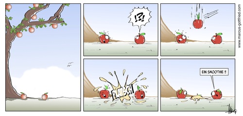 Cartoon: Smoothie (medium) by Marcus Gottfried tagged frucht,apfel,baum,apfelbaum,marcus,gottfried,cartoon,karikatur,fallobst,smoothie,obstsaft,püree,matsch,aufschlag,vitamine,unfall,frucht,apfel,baum,apfelbaum,marcus,gottfried,cartoon,karikatur,fallobst,smoothie,obstsaft,püree,matsch,aufschlag,vitamine,unfall