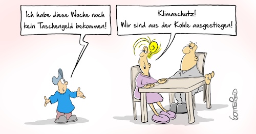 Cartoon: Taschengeld (medium) by Marcus Gottfried tagged taschengeld,kohle,klima,klimaschutz,kohleausstieg,taschengeld,kohle,klima,klimaschutz,kohleausstieg