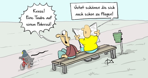 Cartoon: Taube (medium) by Marcus Gottfried tagged taube,klima,umwelt,klimawandel,flugscham,taube,klima,umwelt,klimawandel,flugscham