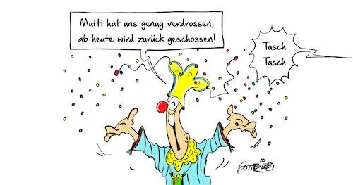 Cartoon: Tusch Tusch (medium) by Marcus Gottfried tagged altweibersommer,karneval,sitzung,regierung,koalition,koalitionsverhandlungen,spd,cdu,csu,merkel,schulz,verdrossen,bütt,büttenrede,fasching,fastnacht,marcus,gottfried,cartoon,karikatur,tusch,altweibersommer,karneval,sitzung,regierung,koalition,koalitionsverhandlungen,spd,cdu,csu,merkel,schulz,verdrossen,bütt,büttenrede,fasching,fastnacht,marcus,gottfried,cartoon,karikatur