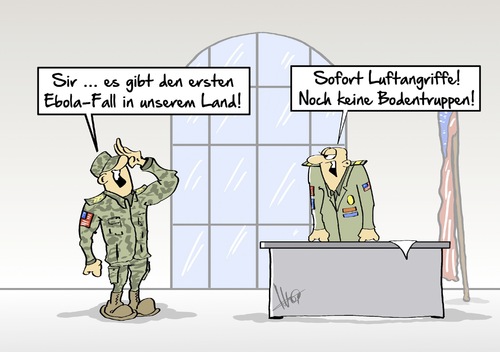 Cartoon: US Ebola (medium) by Marcus Gottfried tagged ebola,virus,krankheit,seuche,afrika,ansteckung,gefahr,pandemie,ursache,impfung,reise,besuch,flugzeug,inkubation,inkubationszeit,armee,luftangriff,verteidigung,usa,bodentruppen,niederschlagen,alternativlos,marcus,gottfried,cartoon,karikatur,ebola,virus,krankheit,seuche,afrika,ansteckung,gefahr,pandemie,ursache,impfung,reise,besuch,flugzeug,inkubation,inkubationszeit,armee,luftangriff,verteidigung,usa,bodentruppen,niederschlagen,alternativlos,marcus,gottfried,cartoon,karikatur