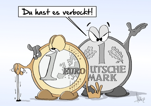 Cartoon: Verbockt (medium) by Marcus Gottfried tagged euro,währung,vertrauen,geld,europa,mark,deutsche,deutschland,vergangenheit,münze,verbockt,versaut,versagt,versager,kraft,kaufkraft,marcus,gottfried,cartoon,karikatur,euro,währung,vertrauen,geld,europa,mark,deutsche,deutschland,vergangenheit,münze,verbockt,versaut,versagt,versager,kraft,kaufkraft,marcus,gottfried,cartoon,karikatur