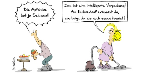 Cartoon: Verpackung (medium) by Marcus Gottfried tagged verpackung,lebensmittel,ablaufdatum,verfallsdatum,essen,verpackung,lebensmittel,ablaufdatum,verfallsdatum,essen