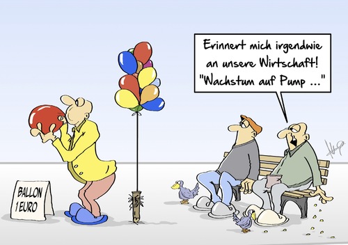 Wachstum auf Pump