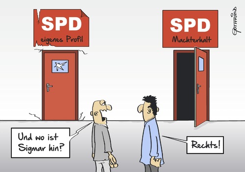 Cartoon: Wo ist Sigmar (medium) by Marcus Gottfried tagged spd,gabriel,sigmar,macht,machterhalt,profil,partei,inhalt,vorsitz,enttäuschung,gewinn,marcus,gottfried,cartoon,karikatur,spd,gabriel,sigmar,macht,machterhalt,profil,partei,inhalt,vorsitz,enttäuschung,gewinn,marcus,gottfried,cartoon,karikatur