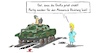 Cartoon: Abmarsch (small) by Marcus Gottfried tagged ursula,von,der,leyen,viel,flintenuschi,verteidigungsministerin,afghanistan,kampfeinsatz,europa,armee,irak,syrien,osten,verteidigungshaushalt,zustand,reparatur,marcus,gottfried,cartoon,karikatur