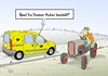 Cartoon: Acker bestellt (small) by Marcus Gottfried tagged post,zustellung,brief,paket,päckchen,wurfsendung,auto,renault,kangoo,postauto,dhl,ups,traktor,schlepper,bauer,landwirt,feld,acker,frucht,anbau,farmer