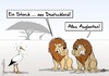 Cartoon: Asylant (small) by Marcus Gottfried tagged asylant,flüchtling,flucht,storch,reise,wiederholung,klima,löwe,freude,marcus,gottfried,cartoon,karikatur