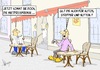 Cartoon: Cafe Venezia ll (small) by Marcus Gottfried tagged cafe,venezia,strassencafe,gast,kellner,mietpreis,mietpreisbremse,marcus,gottfried,cartoon,karikatur,zeitung,lesen,information,nachfrage,nutten,auto,stripper,preis,mieten,kosten