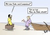 Cartoon: der Kahn (small) by Marcus Gottfried tagged lampedusa,flüchtlinge,mittelmeer,libyen,afrika,überfahrt,boot,seenot,ertrinken,bahn,bahnstreik,gdl,lokführer,arbeit,lohn,geld,verdienst,marcus,gottfried,cartoon,karikatur