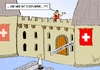 Cartoon: Erfunden (small) by Marcus Gottfried tagged burg,schloss,burgherr,schweizer,zugbrücke,brücke,abschluss,marcus,gottfried,cartoon,karikatur,votum,europa,volksabstimmung,zuwanderung,begrenzung,personenverkehr,wirtschaft,vorteil,nachteil,eingrenzung,abstimmung