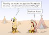 Cartoon: Indianermauer (small) by Marcus Gottfried tagged donald,trump,mauer,mexico,us,usa,präsident,flüchtlinge,illegal,indianer,geschichte,kultur,bleichgesicht,rothaut,zeit,tipi,büffel,besetzen,bauen,land,besetzung,unterdrückung,feind,freund,marcus,gottfried,cartoon,karikatur