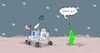 Cartoon: Marsmaske (small) by Marcus Gottfried tagged mars,raumfahrt,weltall,nasa,usa,china,planet,corona,maske,lockdown,raumsonde,grüne,männchen