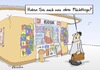 Cartoon: ohne Flüchtlinge (small) by Marcus Gottfried tagged überdruss,zuviel,menge,informationen,müdigkeit,satt,überladen,kiosk,zeitungen,zeitschrift,thema,flüchtlinge,flüchtling,einseitig,vielfalt,bunt,lesen,abschalten,spaß,marcus,gottfried,cartoon,karikatur