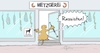 Cartoon: Rassist (small) by Marcus Gottfried tagged rassist,rassismus,hund,metzgerei,wurst,fleisch,schalke,fußball