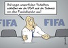 Cartoon: unsportlich (small) by Marcus Gottfried tagged fifa,fussball,fußball,wm,kater,exekutivkomitee,joseph,blatter,funktionär,usa,schweiz,festnahme,auslieferung,bestechung,korruption,unsportlich,ausschluss,spiel,freude,familie,marcus,gottfried,cartoon,karikatur