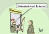 Cartoon: Waffenausgabe (small) by Marcus Gottfried tagged bundeswehr,g36,gewehr,hitze,verteidigung,von,der,leyen,bogen,pfeil,ausgabe,waffen,ziel,zielgenauigkeit,marcus,gottfried,cartoon,karikatur