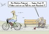 Cartoon: zu Fuss (small) by Marcus Gottfried tagged eeg,energieerneuerungsgesetz,gesetz,atomstrom,atom,windkraft,strom,fahrrad,marcus,gottfried,cartoon,karikatur,elektrofahhrad,elektrizität,bike,bicycle,pack,russland,zu,fuss,krieg,anstrengung,bequem,jungend,alter