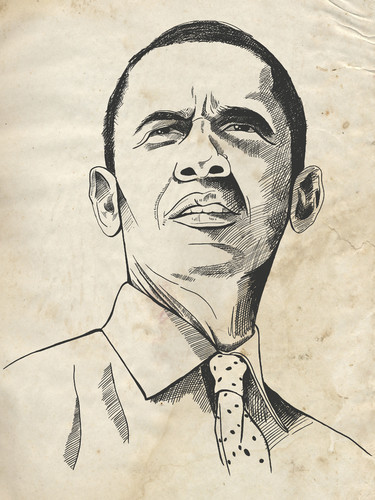 Cartoon: Barack Obama (medium) by Nicoleta Ionescu tagged barack,obama