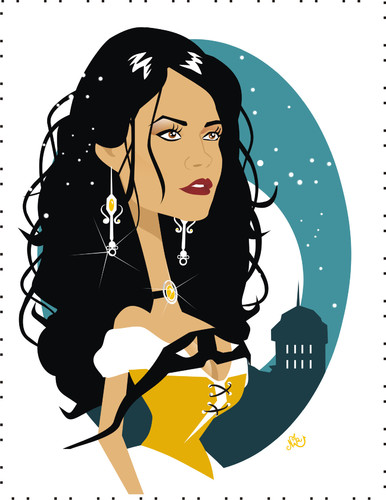 Cartoon: Catherine Zeta-Jones (medium) by Nicoleta Ionescu tagged catherine,zeta,jones,zorro,mask,sexy,romance,love,adventure,dark