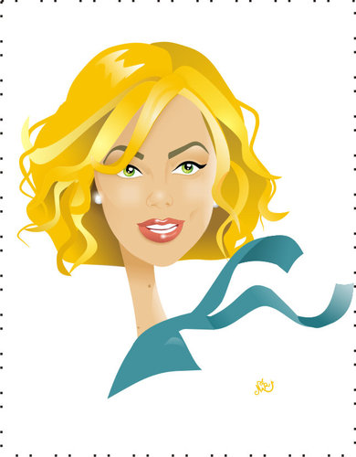 Cartoon: Charlize Theron (medium) by Nicoleta Ionescu tagged charlize,theron