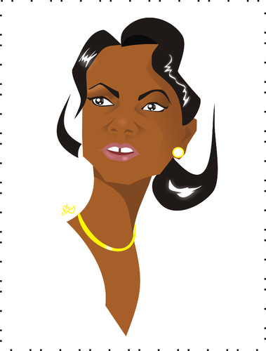 Cartoon: Condoleezza Rice (medium) by Nicoleta Ionescu tagged condoleezza,rice