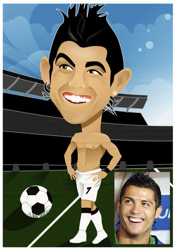 Cristiano Ronaldo By Nicoleta Ionescu | Sports Cartoon | TOONPOOL