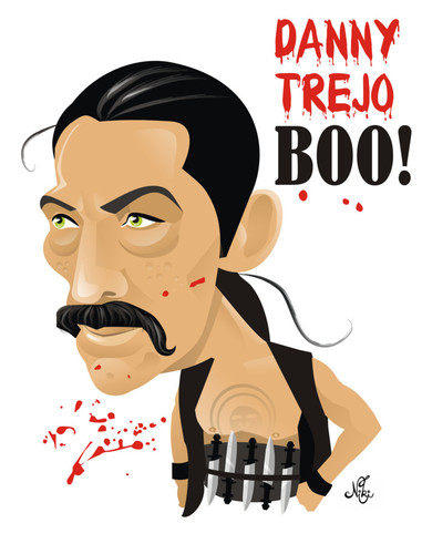 Cartoon: Danny Trejo (medium) by Nicoleta Ionescu tagged danny,trejo