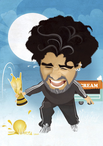 Cartoon: Diego Maradona (medium) by Nicoleta Ionescu tagged diego,maradona