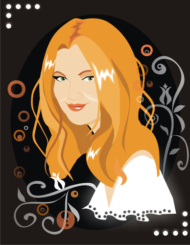 Cartoon: Drew Barrymore (medium) by Nicoleta Ionescu tagged drew,barrymore