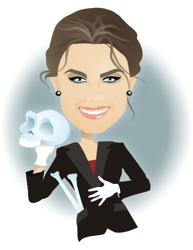 Cartoon: Emily Deschanel in Bones (medium) by Nicoleta Ionescu tagged emily,deschanel