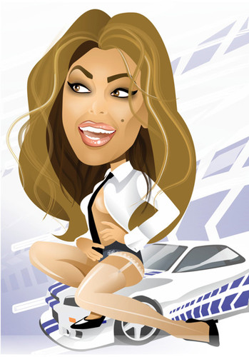 Cartoon: Eva Mendes (medium) by Nicoleta Ionescu tagged eva,mendes,fast,furious,actress,hollywood