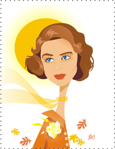 Cartoon: Ingrid Bergman (medium) by Nicoleta Ionescu tagged ingrid,bergman