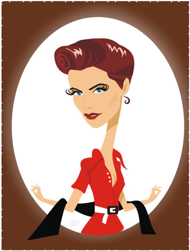 Cartoon: Katharine Hepburn (medium) by Nicoleta Ionescu tagged katharine,hepburn