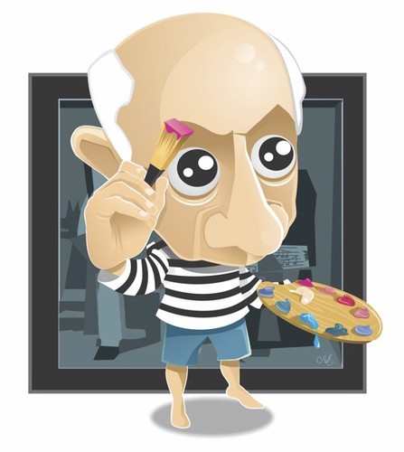 Cartoon: Pablo Picasso (medium) by Nicoleta Ionescu tagged pablo,picasso