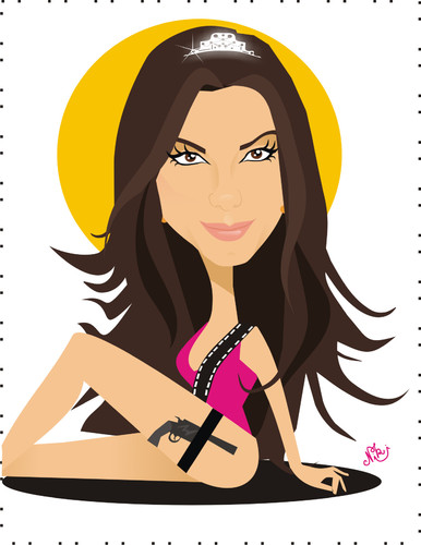 Cartoon: Sandra Bullock (medium) by Nicoleta Ionescu tagged sandra,bullock,woman,portret,miss,congeniality,beauty,queen,pretty,face,wonder,secret,agent