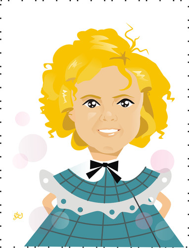 Cartoon: Shirley Temple (medium) by Nicoleta Ionescu tagged shirley,temple