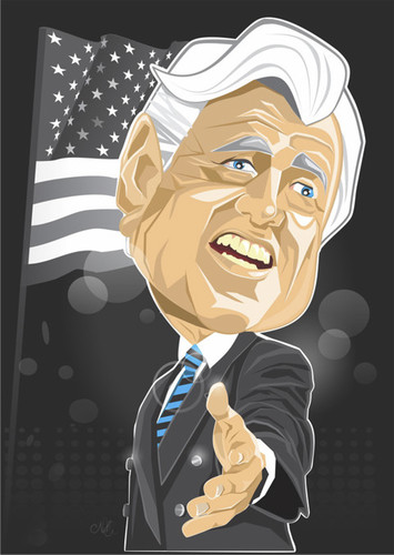 Cartoon: Ted Kennedy (medium) by Nicoleta Ionescu tagged edward,moore,ted,kennedy,usa