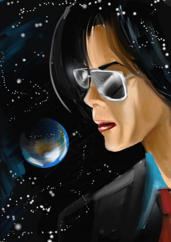 Cartoon: The Farewell (medium) by Nicoleta Ionescu tagged michael,jackson