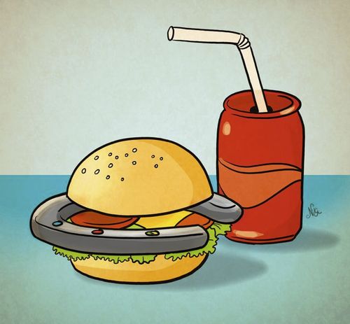 Cartoon: The Horse-burger (medium) by Nicoleta Ionescu tagged horse,meat,hamburger,food