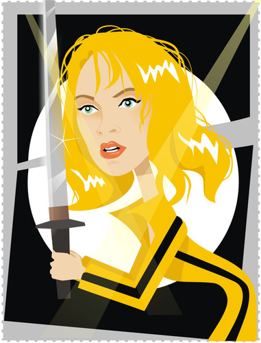 Cartoon: Uma Thurman (medium) by Nicoleta Ionescu tagged uma,thurman