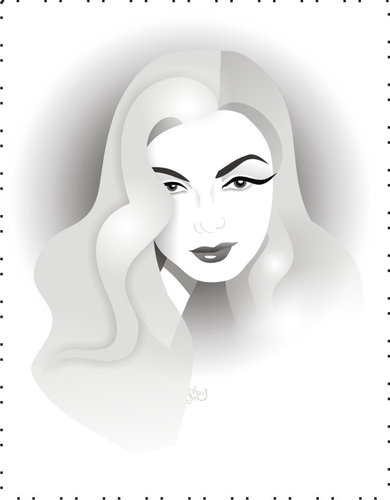 Cartoon: Veronica Lake (medium) by Nicoleta Ionescu tagged veronica,lake