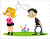 Cartoon: Body language (small) by Nicoleta Ionescu tagged love body language attraction regection