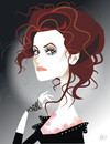 Cartoon: Helena Bonham Carter (small) by Nicoleta Ionescu tagged helena bonham carter