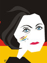 Cartoon: Herta Muller (small) by Nicoleta Ionescu tagged herta,muller,nobel,prize,literature,germany,romania