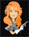 Cartoon: Jane Fonda (small) by Nicoleta Ionescu tagged jane fonda barbarella sex symbol woman feminist art stil